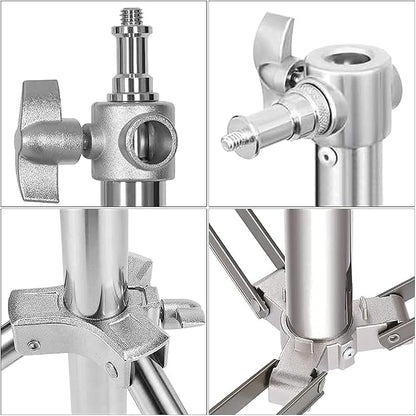 Stainless Steel Light Stand Photography, Spring Cushioned Heavy Duty Tripod - Image 7