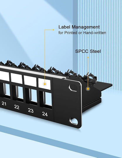 24-Port Blank Keystone Patch Panel - Image 4