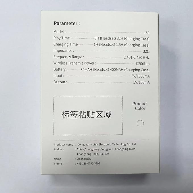 Wireless Earbuds, 40H Playback Mini Case IP7 Waterproof Sports Earphones - Image 8
