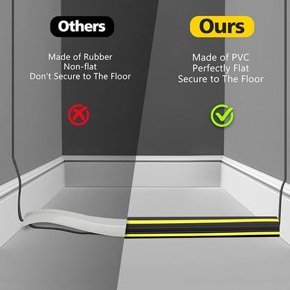 10 ft Floor Cable Cover Protector, Heavy Duty PVC Duct Easy to Unroll, Prevent - Image 6