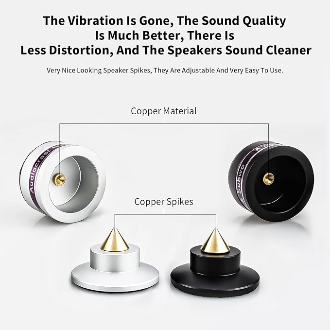 Audiocrast IF03S Speaker Isolators, Hi-End Speaker Spikes, HiFi Stand Feet Pads - Image 6