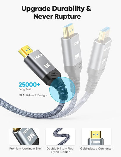 Highwings Long 8K Fiber Optic HDMI Cable 49FT, 2.1 Unidirectional 48Gbps - Image 5