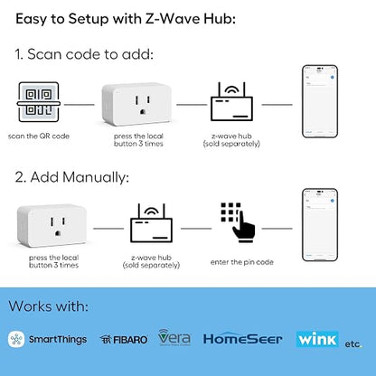 Zwave Smart Plug 800 Series Zwave Outlet Built-in Repeater Range Extender - Image 2