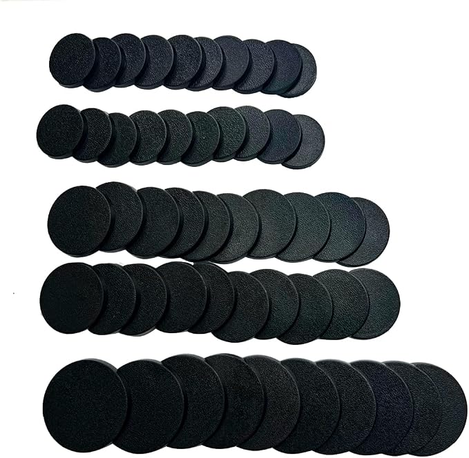 NC EBCO 50Pcs Mix Round Plastic Model Bases 25mm/32mm/40mm - Image 8