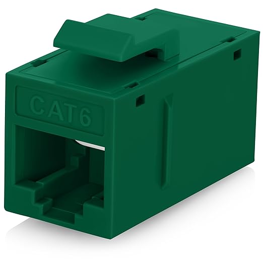 Everest RJ45 CAT6 Keystone Coupler in Green by EverestMediaSolutions