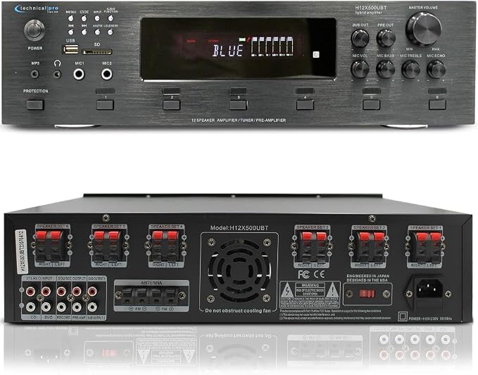 Vaiyer Home Audio System Kit, 6-Channel 6000 Watts Bluetooth Amplifier - Image 6