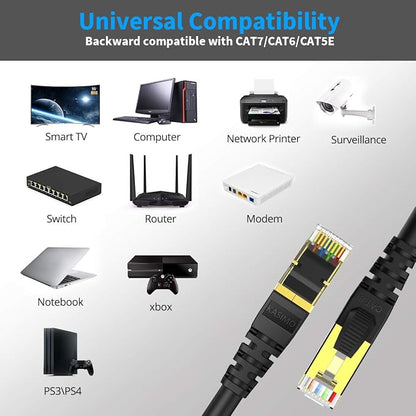 KASIMO CAT 8 Ethernet Cable Shielded SFTP Internet Network Patch Cord, Heavy - Image 4