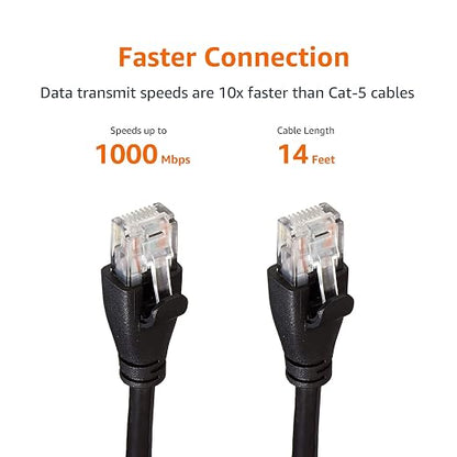 Amazon Basics RJ45 Cat-6 Ethernet Patch Cable, 1Gpbs Transfer Speed, 14 Foot - Image 6