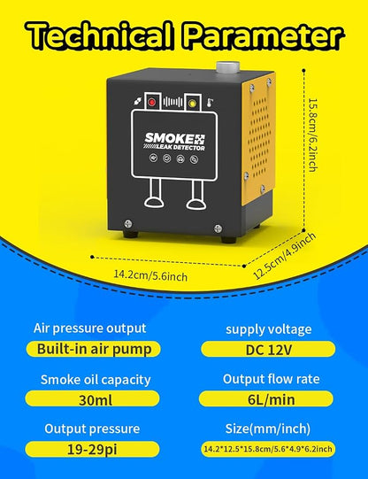 Smoke Machine Automotive Diagnostic Detector - 12V DC EVAP Smoke Leak Tester - Image 5