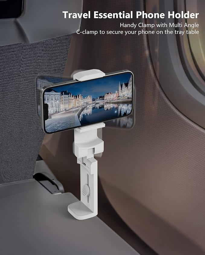 MiiKARE Airplane Travel Essentials Phone Holder, Universal Handsfree Phone Mount - Image 3