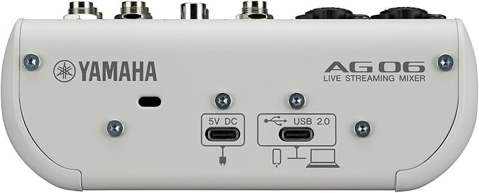 Yamaha AG06MK2 White 6-Channel Live Streaming Loopback Mixer/USB Interface - Image 6