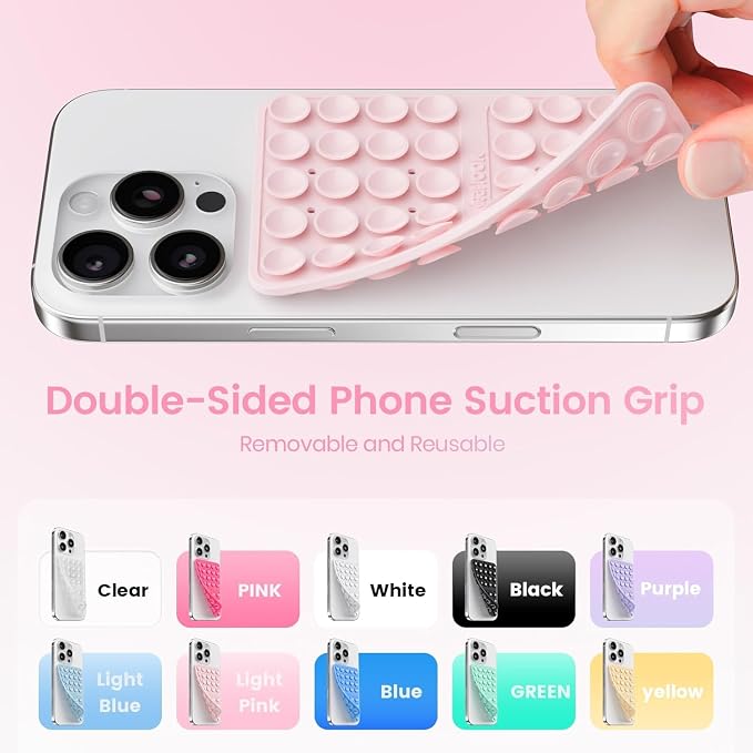 Klearlook 4Pack Silicone Suction Cup Phone Case Mount Double Sided, Sticky - Image 4