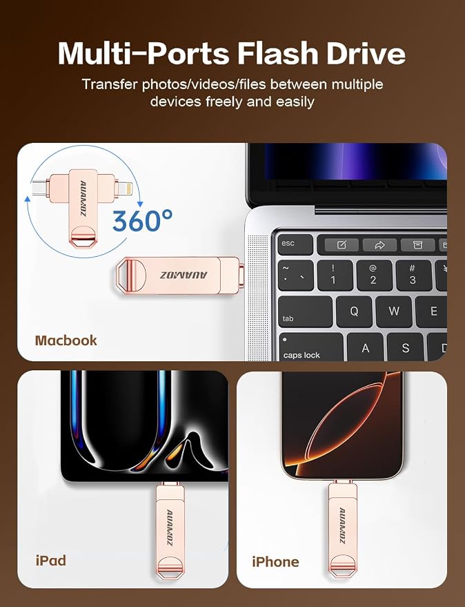 512GB Flash Drive Intended for iPhone, Memory Stick Storage Files Photos Videos - Image 2
