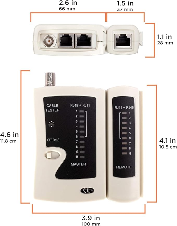 THE CIMPLE CO 3-in-1 RJ45, BNC Cable Tester Tool - Image 4