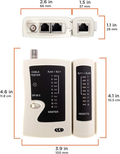 THE CIMPLE CO 3-in-1 RJ45, BNC Cable Tester Tool - Image 4
