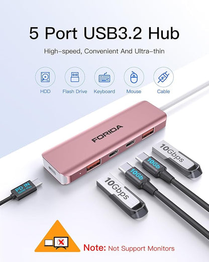 USB C Hub, 10Gbps USB 3.1 Adapter - Image 5