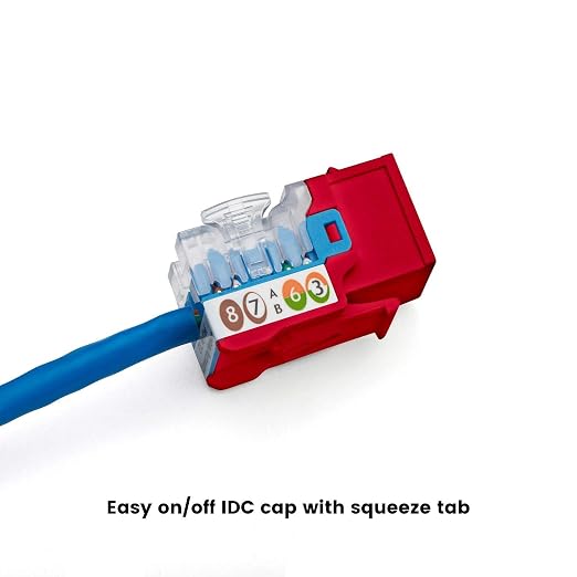 trueCABLE Cat5e Keystone Jack, Unshielded, 90 Degree Punch-Down, PoE++ 100W - Image 5