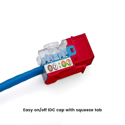 trueCABLE Cat5e Keystone Jack, Unshielded, 90 Degree Punch-Down, PoE++ 100W - Image 5