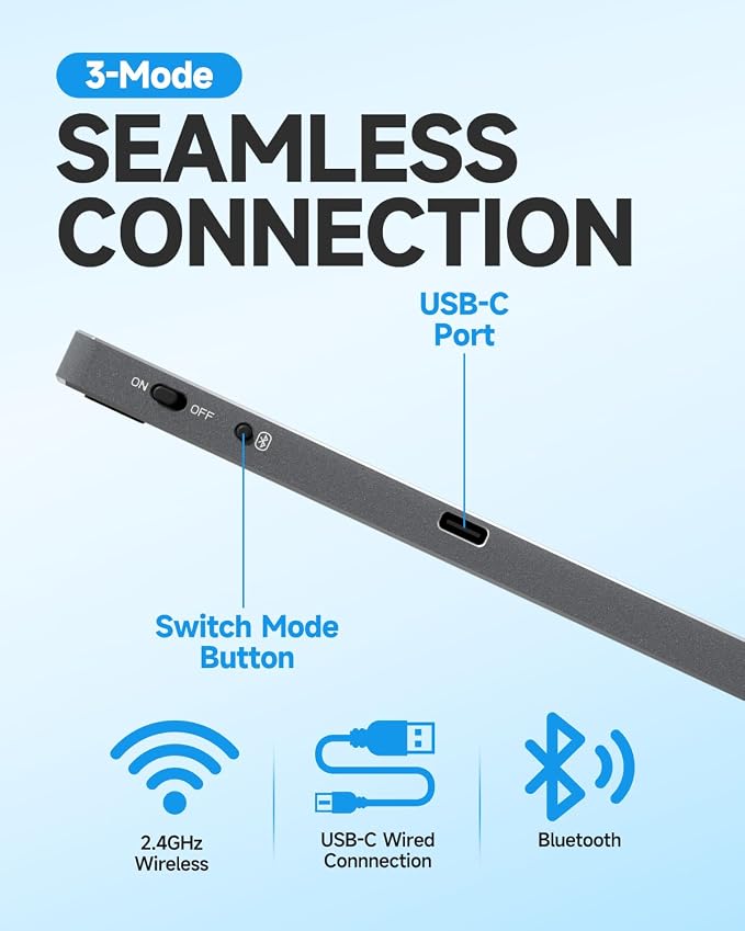 Wireless Bluetooth Trackpad for Windows 10/11, Supports 3 Connection Modes - Image 4