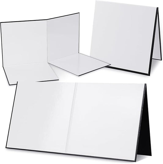 Zhanmai 4 Pcs Folding Blank Game Board, Blank Quad Fold Dry Erase Battle by Zhanmai