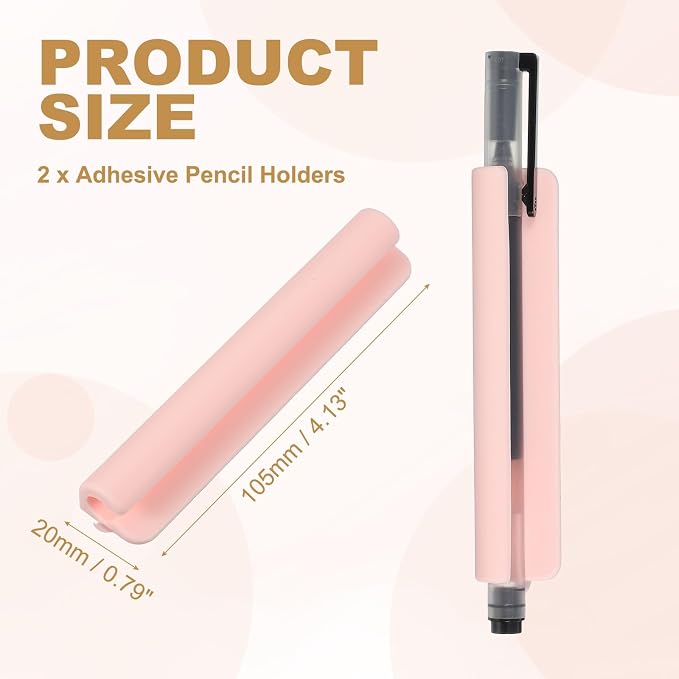 PATIKIL 2 Pcs Adhesive Pencil Holders, 105mm Long Universal Pencil Clip - Image 2