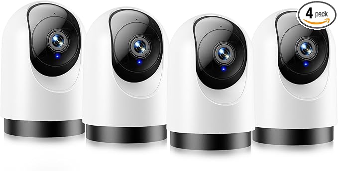 YOTON Indoor Security Camera 4pcs, 2K 360 Wi-Fi Baby Monitor & Pet Camera by YOTON
