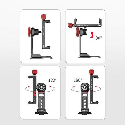 Cell Phone Tripod Mount, ULANZI ST-14 Smartphone Tripod Mount Adapter Aluminum - Image 4