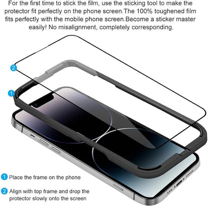 iPhone 14/13/13 Pro Screen Protector Tempered Glass and Installation Tool - Image 4