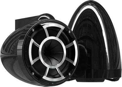 wet sounds Rev 8 Black V2 Revolution Series 8" Black Tower Speakers w/Fixed - Image 2