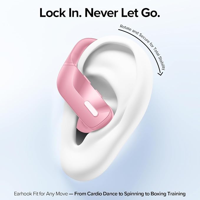 OCC Wireless Ear Hook Sport Earbuds, IPX5 Waterproof, 80H Playtime Earphones - Image 2