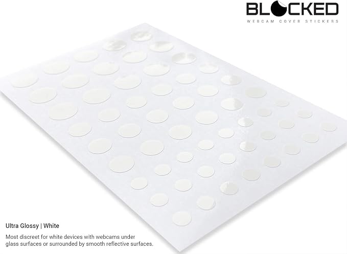 Stackable Webcam/Camera Vinyl Covers | 57 Low-Tack Restickable Webcam Sticker | - Image 2