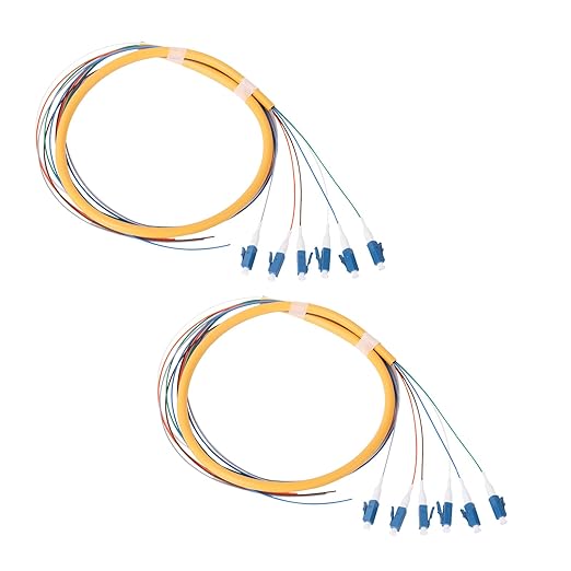 6 Strands LC UPC OS2 Singlemode Fiber Optic Pigtail 1.2m LC Single Mode Fiber by FiberOpticalAccessories