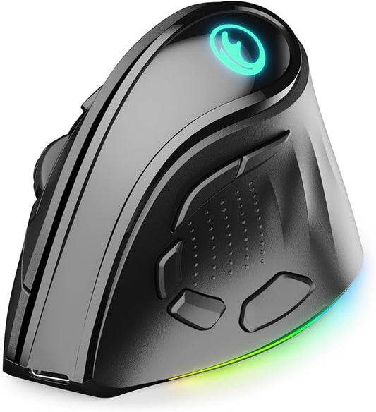 2.4G / BT/Wired Tri-Mode RGB Rechargeable G53 Wireless Vertical Ergonomic Mouse by IFYOO