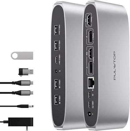 Displaylink Docking Station, Triple Display DisplayLink Dock by PULWTOP
