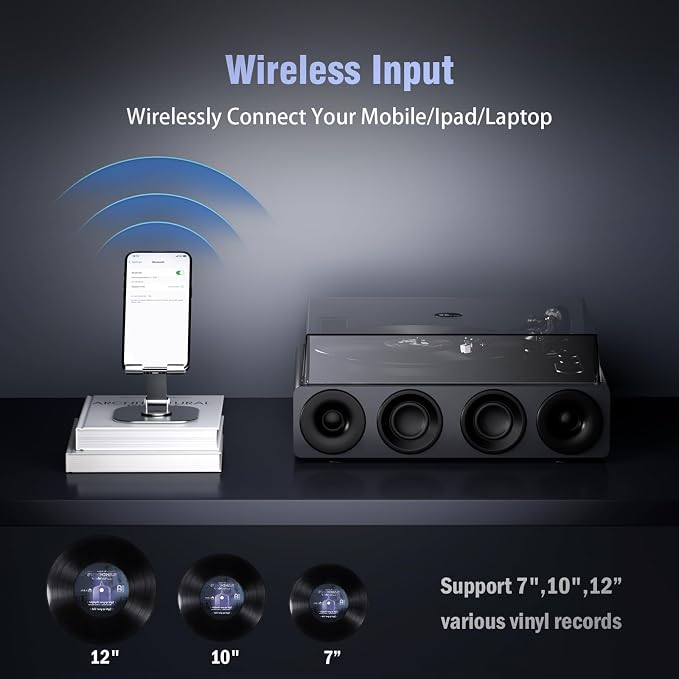 1 by ONE High Fidelity Record Player, All-in-One Turntable - Image 2