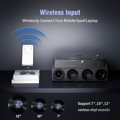 1 by ONE High Fidelity Record Player, All-in-One Turntable - Image 2