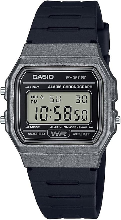 Casio F91W Series | Digital Watch | Water Resistant | LED Light | 1/100 SEC by Casio