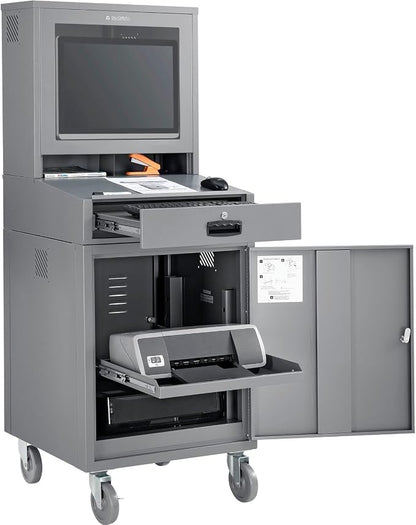 Global Industrial Mobile Security LCD Computer Cabinet Enclosure - Image 7
