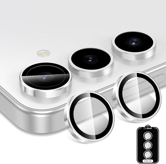 for Samsung Galaxy S24 FE Camera Lens Protector, Individual Metal Ring Tempered - Image 2