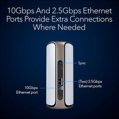 NETGEAR Orbi 970 Series Quad-Band WiFi 7 Mesh Add-on Satellite - Image 4