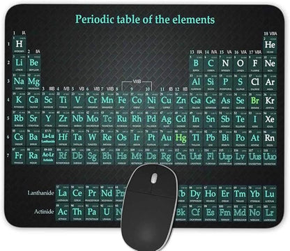 Gaming Mouse Pad，Periodic Table of The Elements Rectangle Mouse Pad Size by Qien+BaiSei