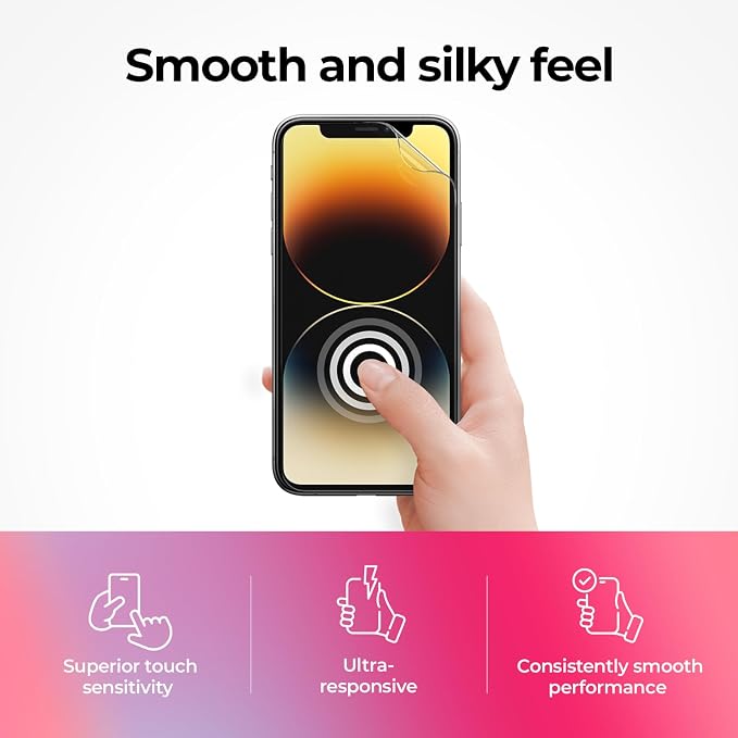 SIELO 2 Pack Matte Screen Protector, 9H Hardness Shatterproof & paper-feel PET - Image 4