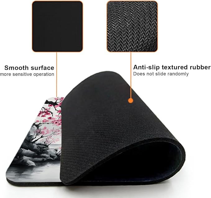 Mouse Pad, Cute Japanese Cherry Blossom Mouse Pads - Image 3