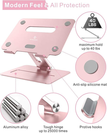 Laptop Stand | Adjustable Aluminum MacBook Riser, Ergonomic Computer Stand - Image 3