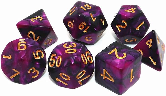 Polyhedral D&D Dice Set-5 Pack Double-Colors Dice Sets Compatible - Image 4