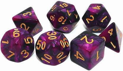 Polyhedral D&D Dice Set-5 Pack Double-Colors Dice Sets Compatible - Image 4