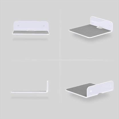 BRAINWAVZ 2-Pack 4” Small Floating Shelf Bluetooth Speaker Stand, Adhesive & - Image 9