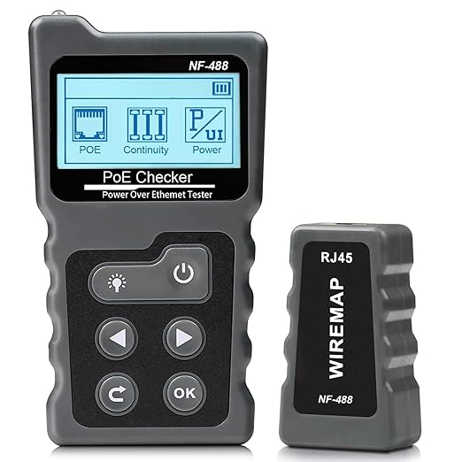 Network Cable Tester, VXSCAN NF-488 POE Cable Tester by VXSCAN