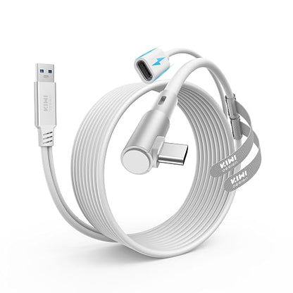 KIWI design Link Cable with Charging 16FT Compatible with Meta Quest by KIWIdesignUS