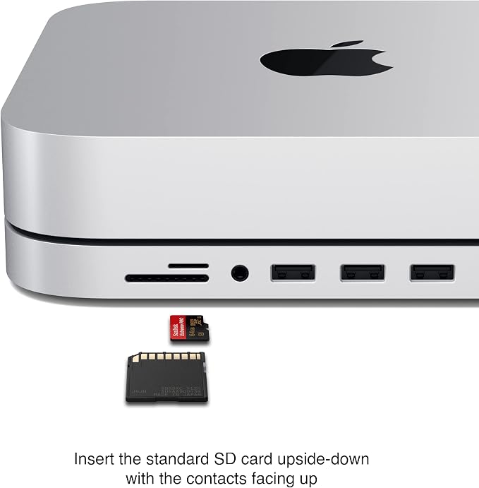Satechi USB C Hub, Type-C Aluminum Stand & Hub, USB-C Data Port, Micro/SD Card - Image 3